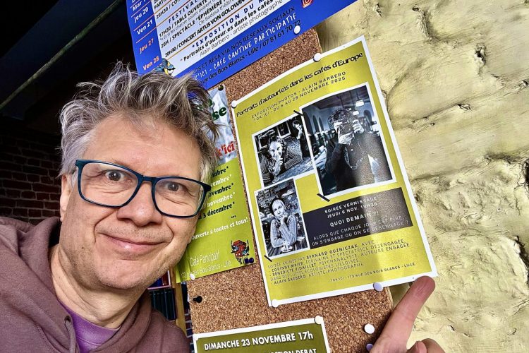 Exposition « Portraits d'auteur(e)s dans les cafés d’Europe », Tok'ici, Lille - 2025