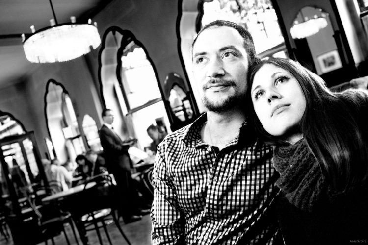 Stephanie & Ramin, Café Tirolerhof, Vienne, Autriche - 2014